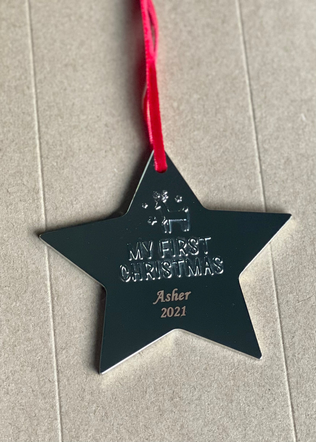 FREE - My First Christmas Star Decoration - Asher 2021